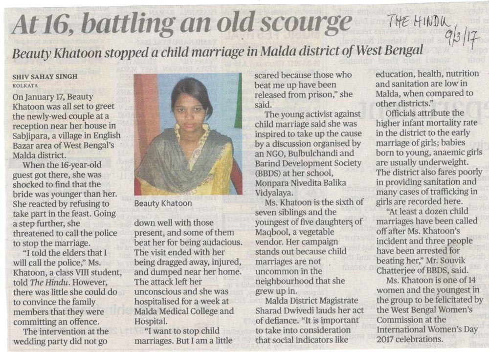 At 16,battling an old scourge - child brides still going on!