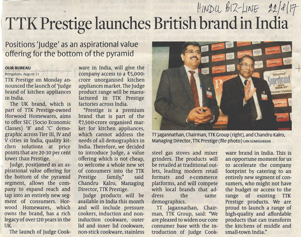 TTK prestige launches